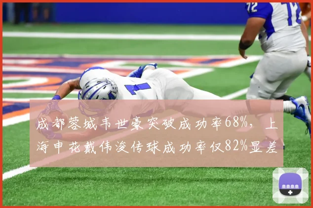 成都蓉城韦世豪突破成功率68%，上海申花戴伟浚传球成功率仅82%显差距